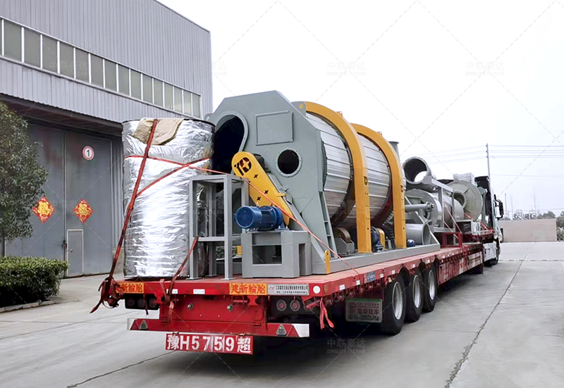 酒糟发酵料烘干机发货